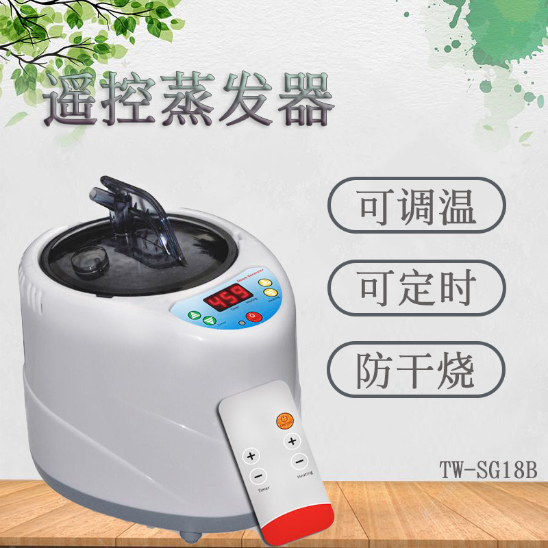 熏蒸机4L 定时可调温遥控蒸汽 养生排汗发汗桑拿箱蒸锅出口欧美